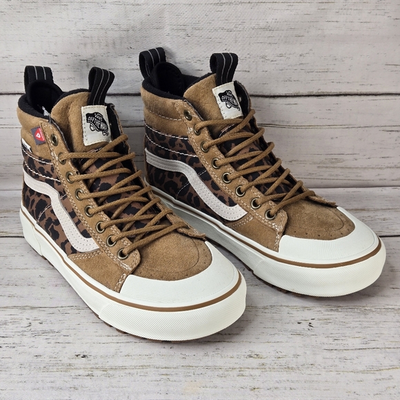 Vans Shoes - Vans Sk8-Hi MTE-2 Suede Animal Print Canvas Sneakers Women's 6